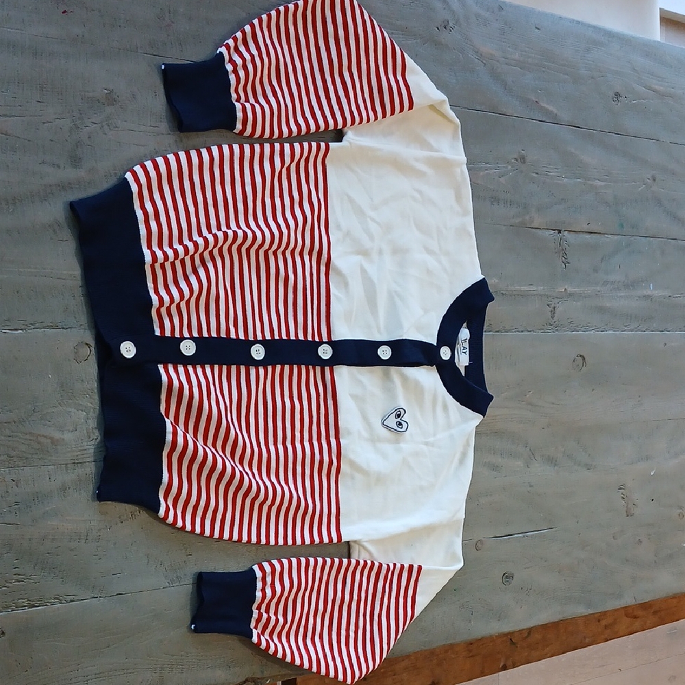 Comme des Garcons Striped Cardigan